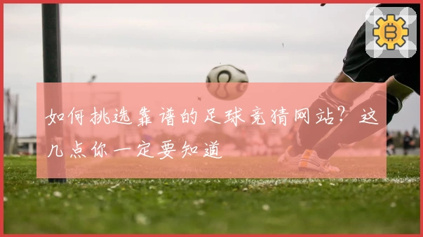 如何挑选靠谱的足球竞猜网站？这几点你一定要知道